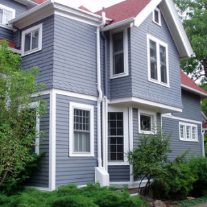 radon mitigation system on victorian style home